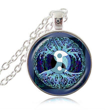 Load image into Gallery viewer, Yin Yang Pendant of Cabochon Jewelry Zen Symbol Statement Necklace Long Sweater Chain Tai Neckless HZ1