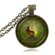 Load image into Gallery viewer, Yin Yang Pendant of Cabochon Jewelry Zen Symbol Statement Necklace Long Sweater Chain Tai Neckless HZ1