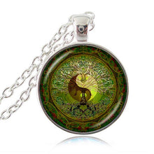 Load image into Gallery viewer, Yin Yang Pendant of Cabochon Jewelry Zen Symbol Statement Necklace Long Sweater Chain Tai Neckless HZ1