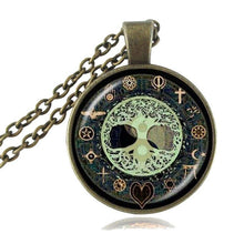 Load image into Gallery viewer, Yin Yang Pendant of Cabochon Jewelry Zen Symbol Statement Necklace Long Sweater Chain Tai Neckless HZ1