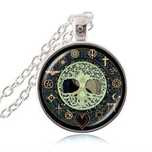 Load image into Gallery viewer, Yin Yang Pendant of Cabochon Jewelry Zen Symbol Statement Necklace Long Sweater Chain Tai Neckless HZ1