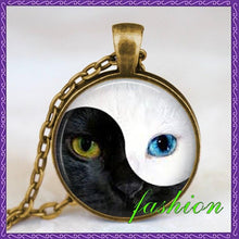 Load image into Gallery viewer, New Design Cat eyes yin yang necklace
